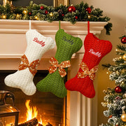 Personalized Dog Bone Christmas Stocking – Custom Holiday Gift for Pets