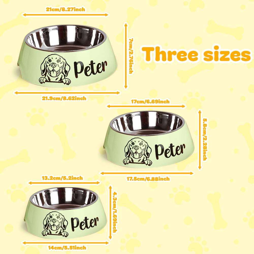 Personalized Dog Bowl Water Dish