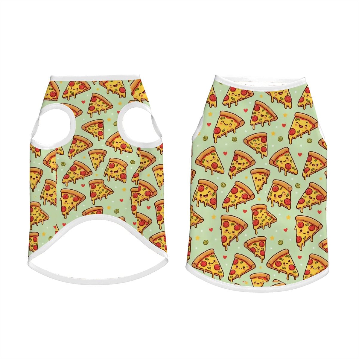 Happy Pizza Slices Big Dog Shirt