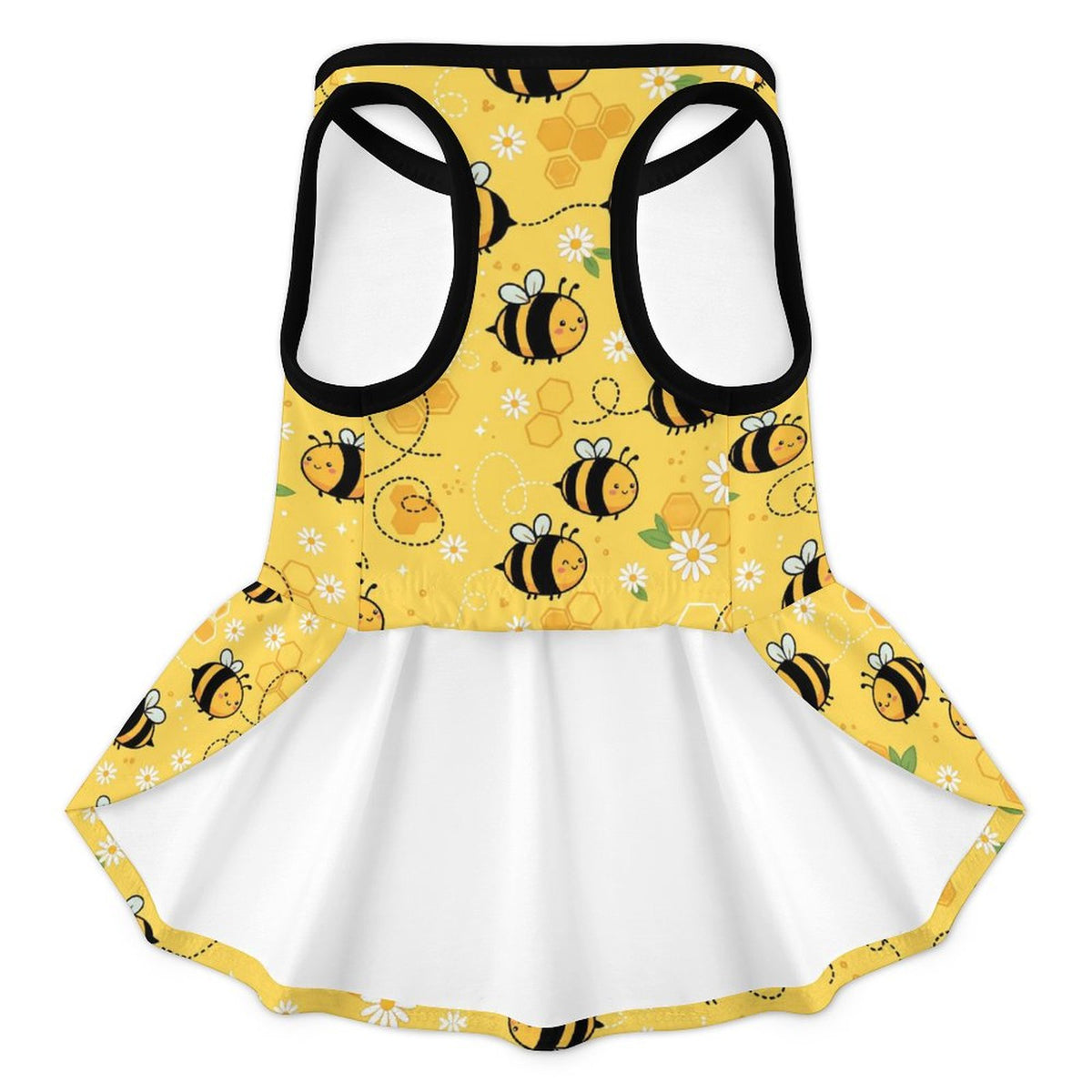 Honey Bee Daisy Large Dog Ruffle Dog Dress
