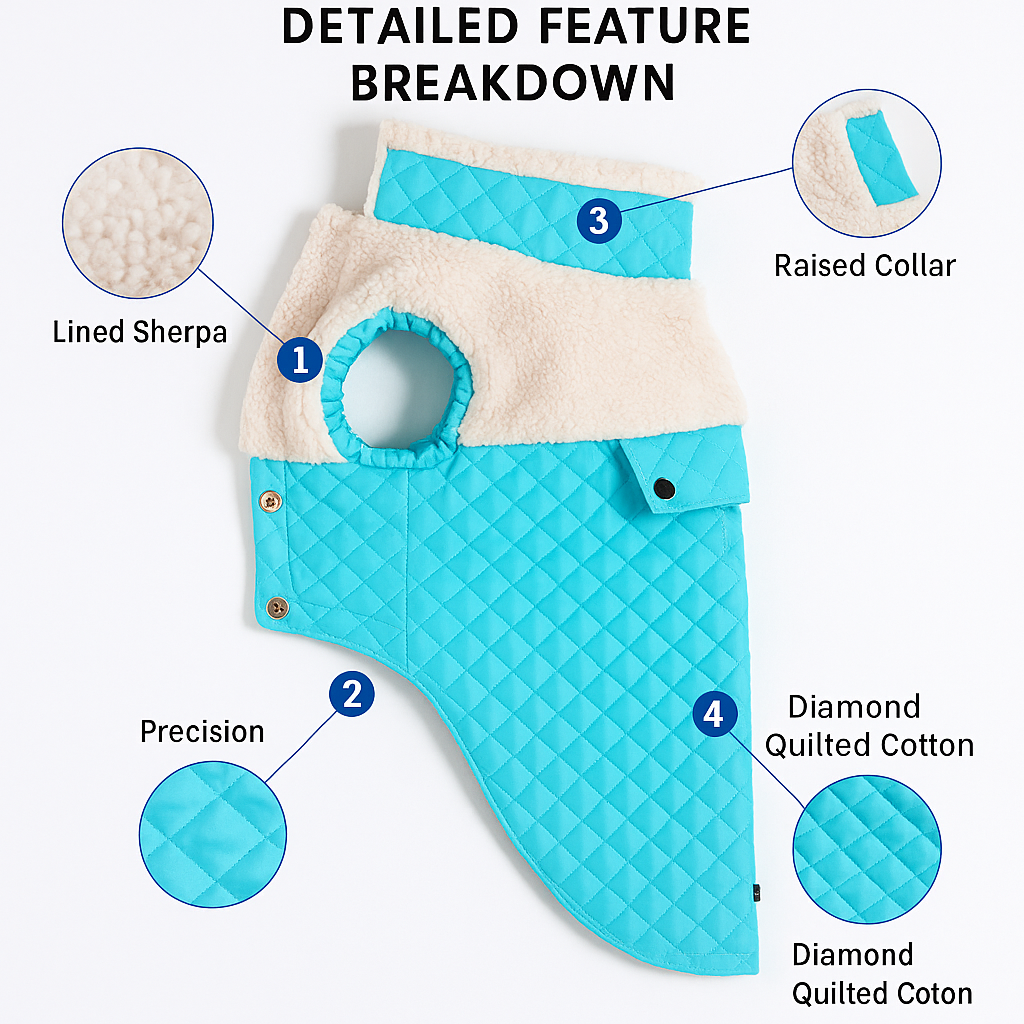 Quilted Winter Dog Coat