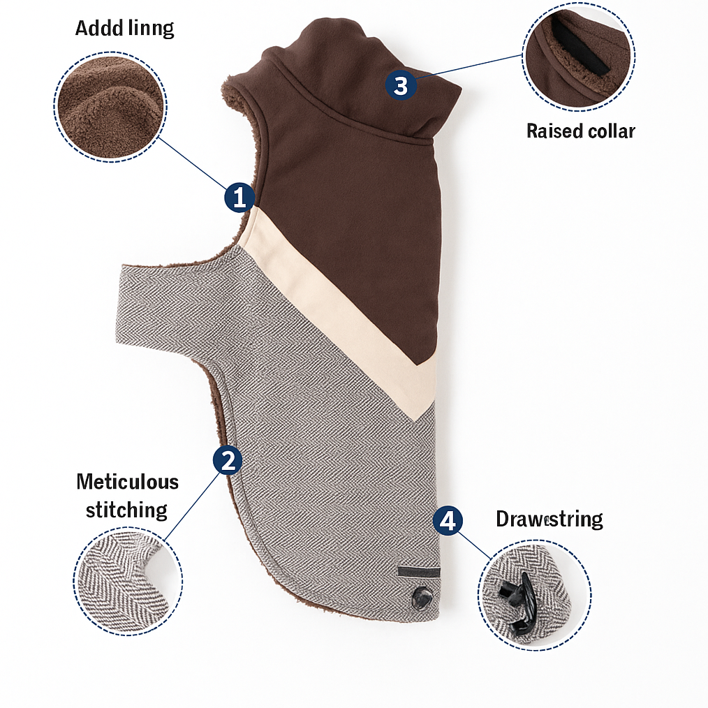 Sleeveless Winter Dog Coat