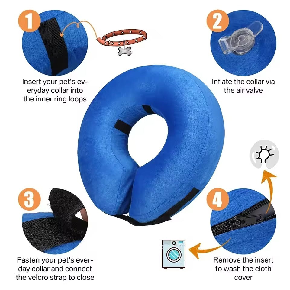 Soft Inflatable Recovery Dog Collar