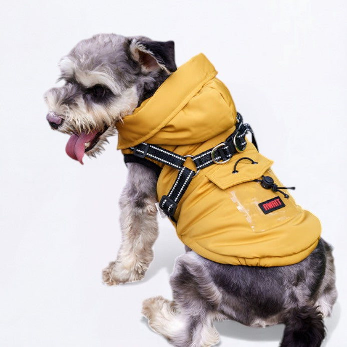 Leash-Integrated Winter Dog Jacket