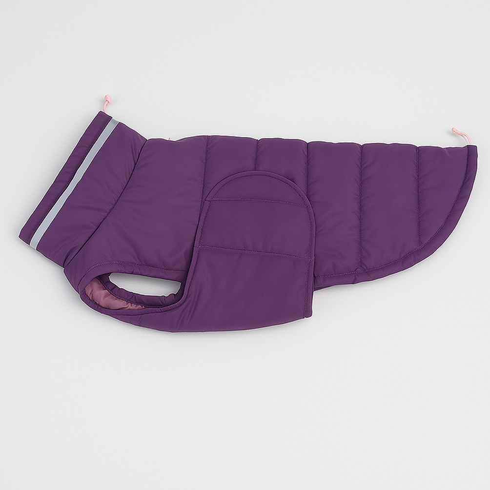 dog coat with reflective strip