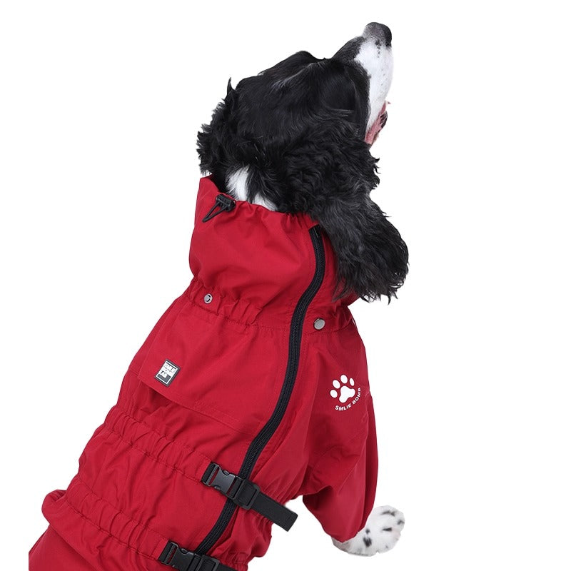 dog hooded puffer jacket
