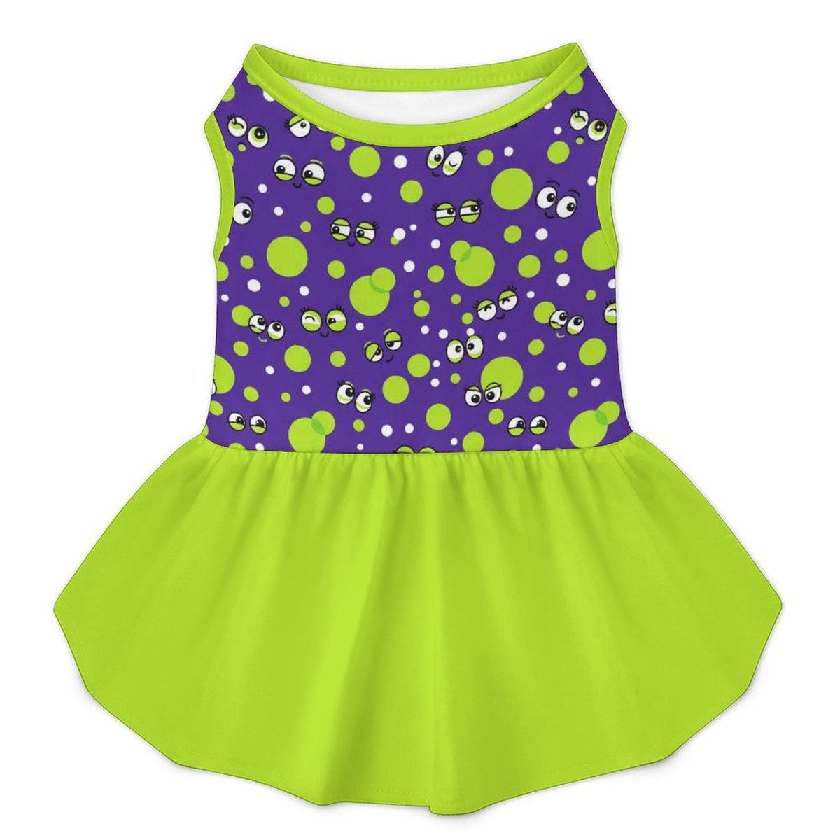 Monster Polka Dot Large Dog Ruffle Dog Dress
