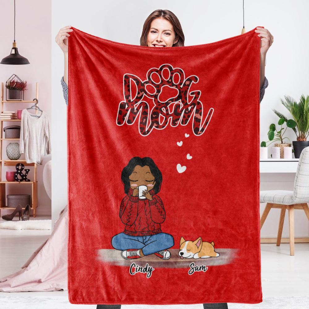 Personalized  Dog Photo Collage Blanket – Custom Flannel Throw Gift