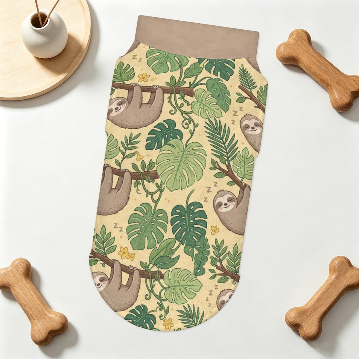 Sleeping Sloth Big Dog Fleece Vest