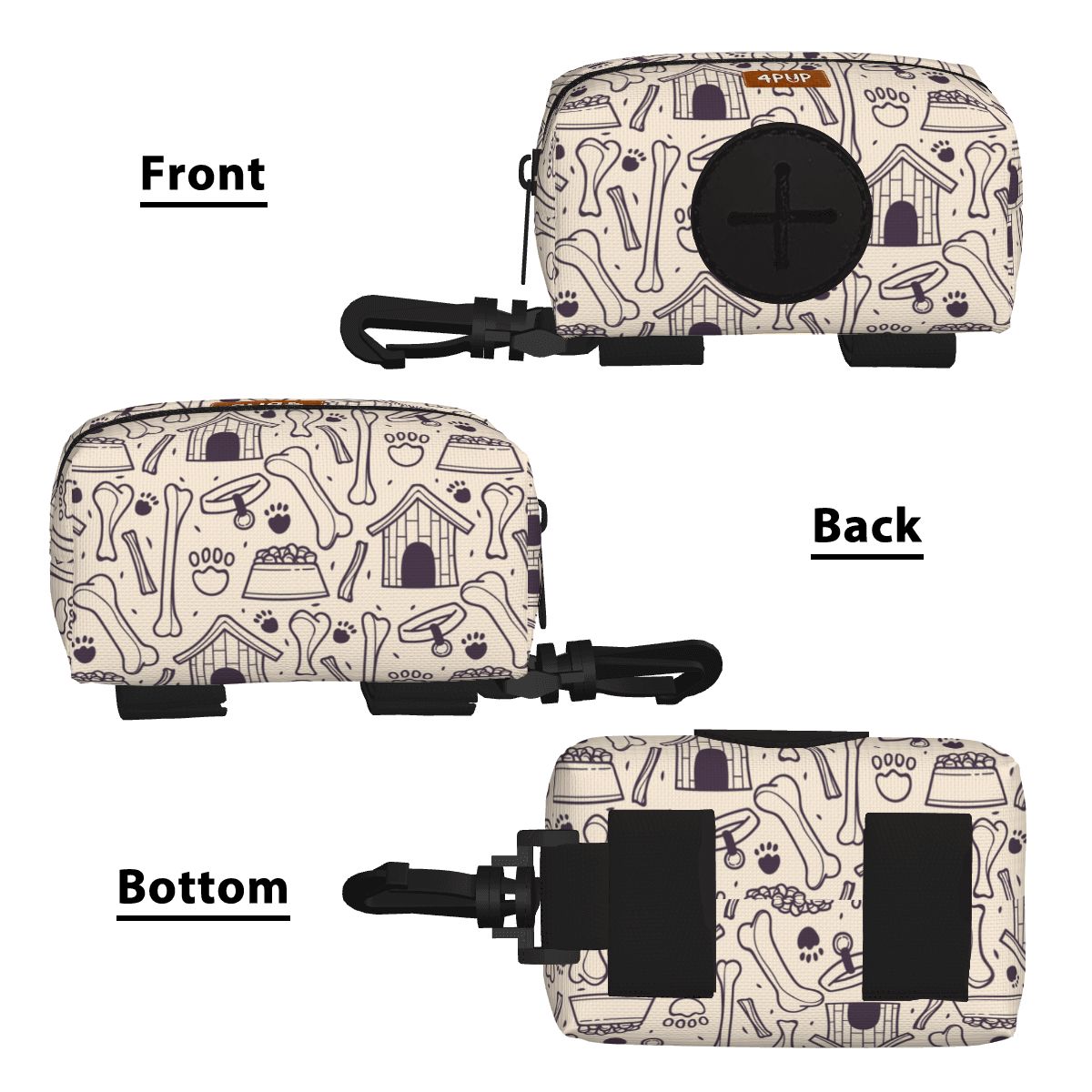 Rose  - Dog Poop Bag Holder  | Leash Attachment