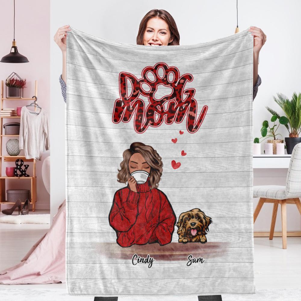 Personalized  Dog Photo Collage Blanket – Custom Flannel Throw Gift