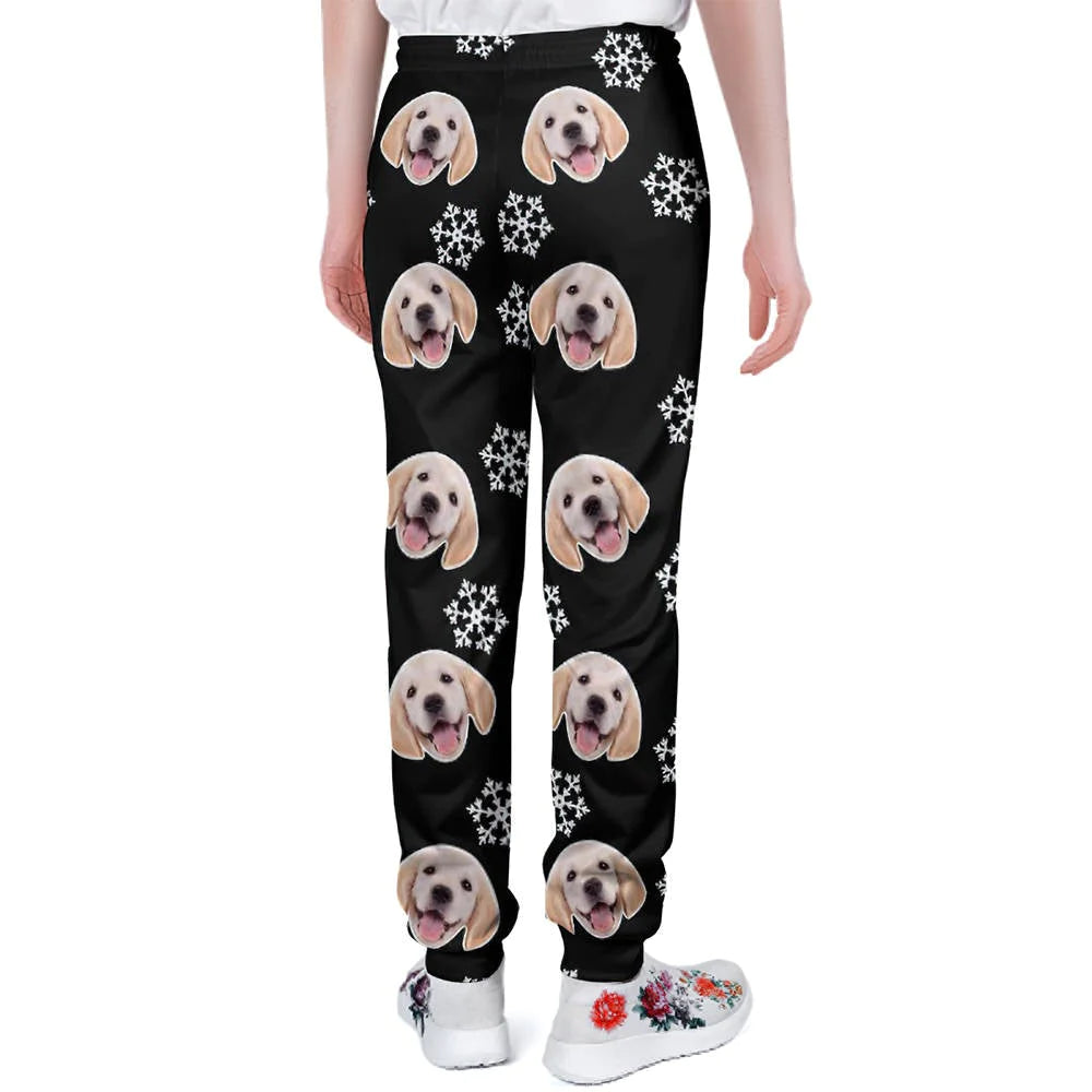 Personalized Dog Photo Joggers – Custom Casual Pants with Your Own Design