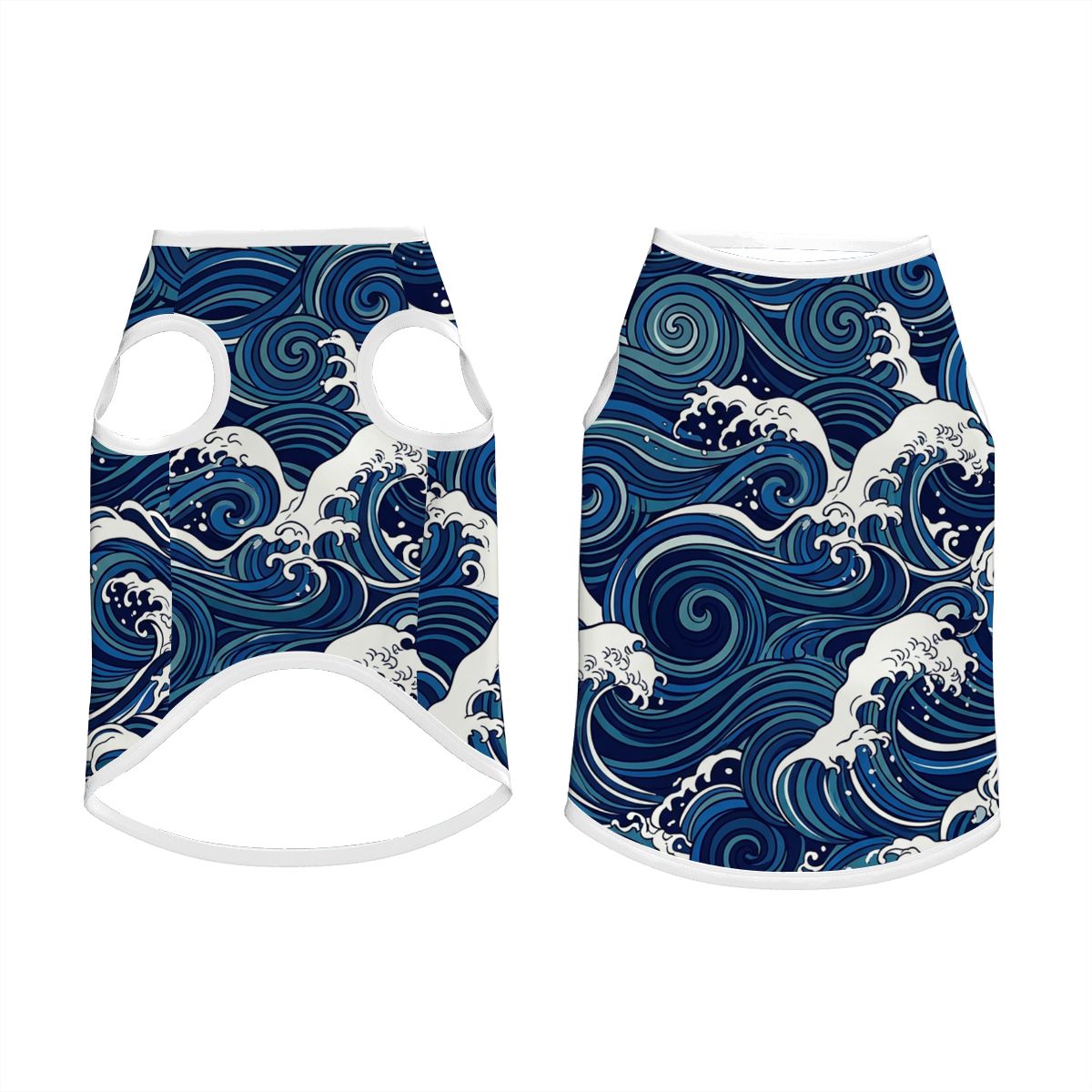 Japanese Ocean Wave Big Dog Shirt