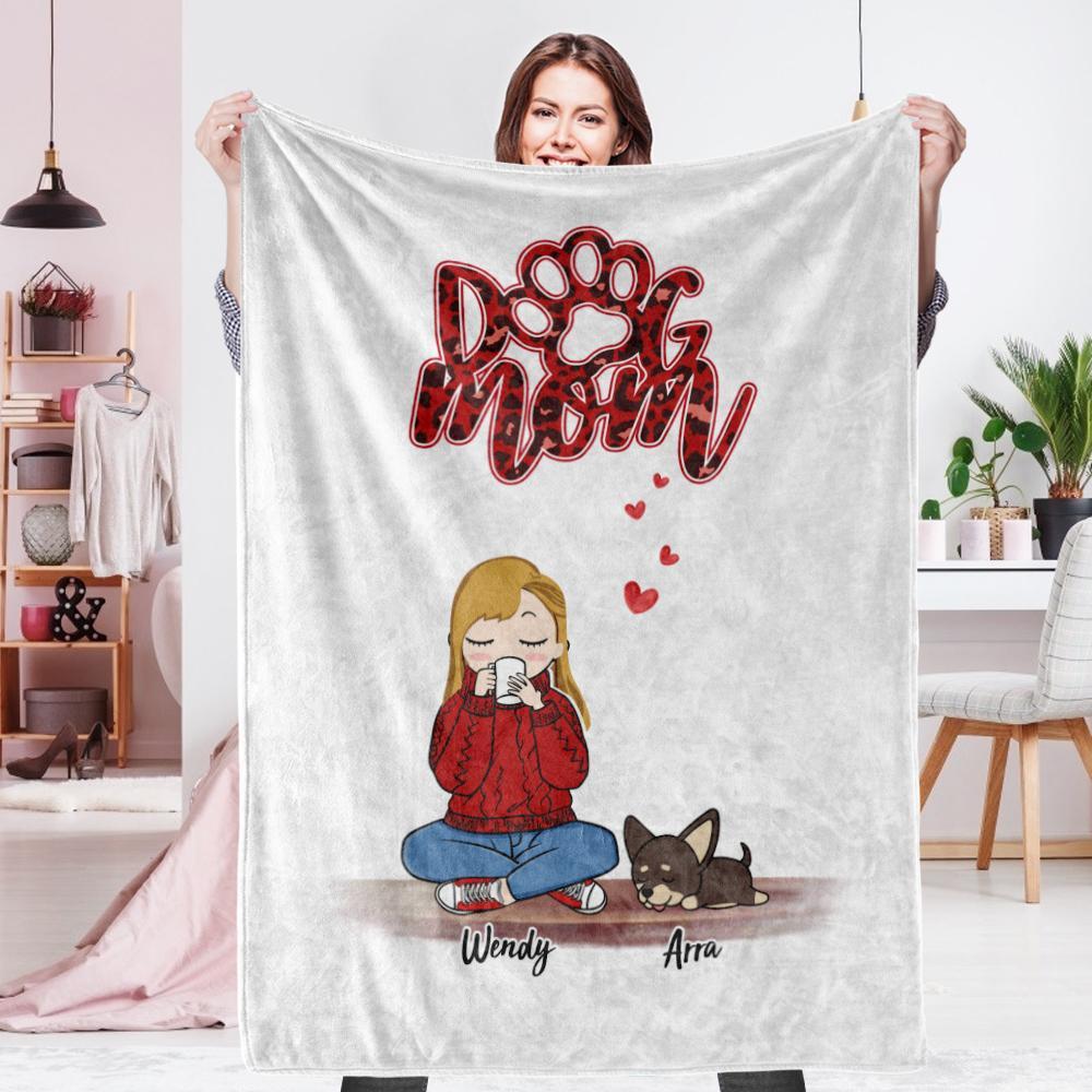 Personalized  Dog Photo Collage Blanket – Custom Flannel Throw Gift