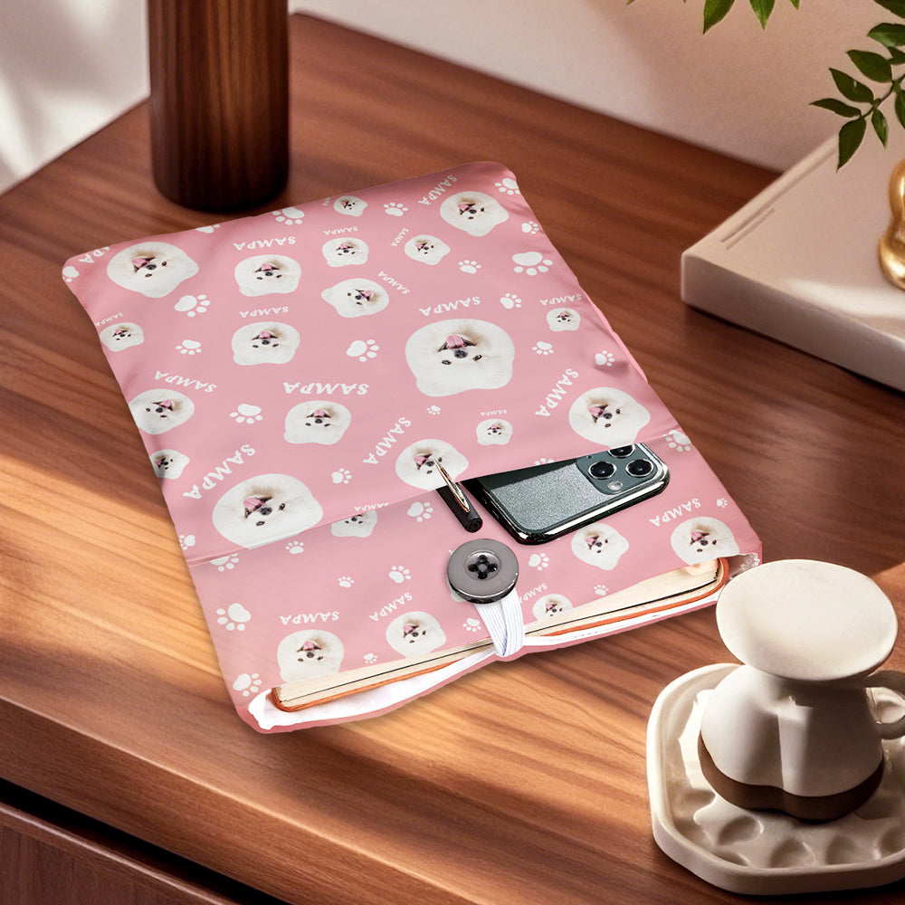 Personalized Dog Lover Book Cover with Pocket