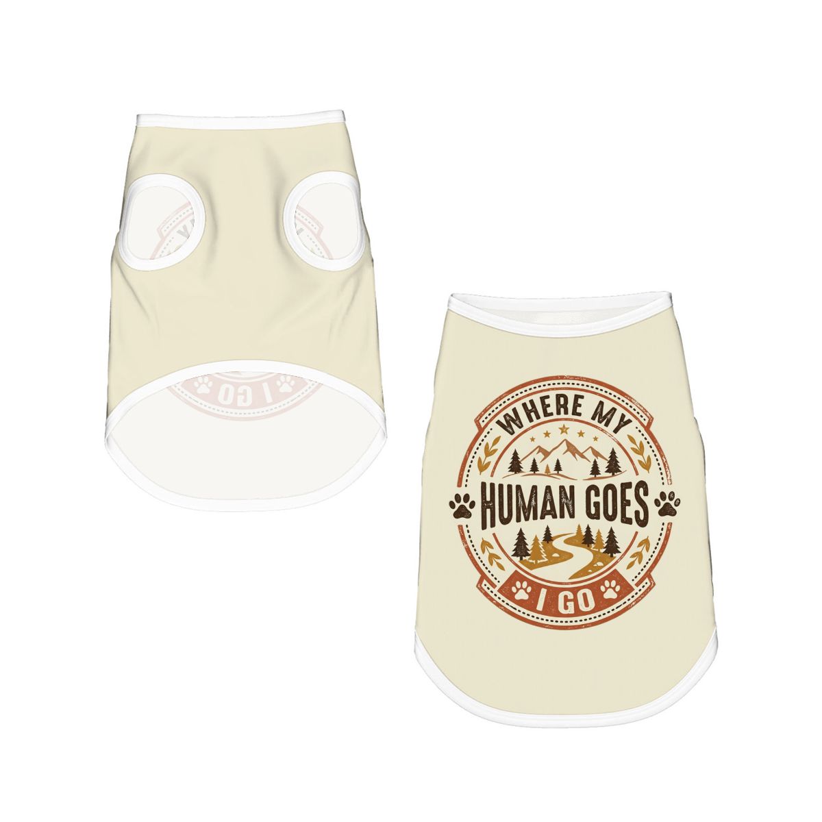 Where My Human Goes Small Dog Shirt