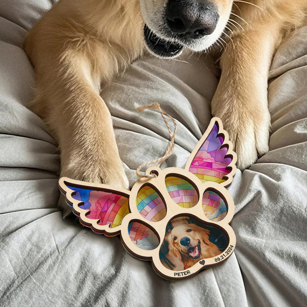 Personalized Dog Memorial Suncatcher Ornament