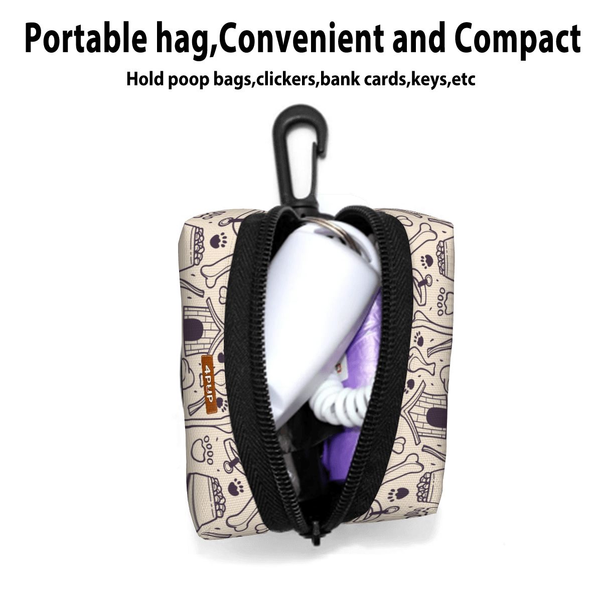 Rose  - Dog Poop Bag Holder  | Leash Attachment