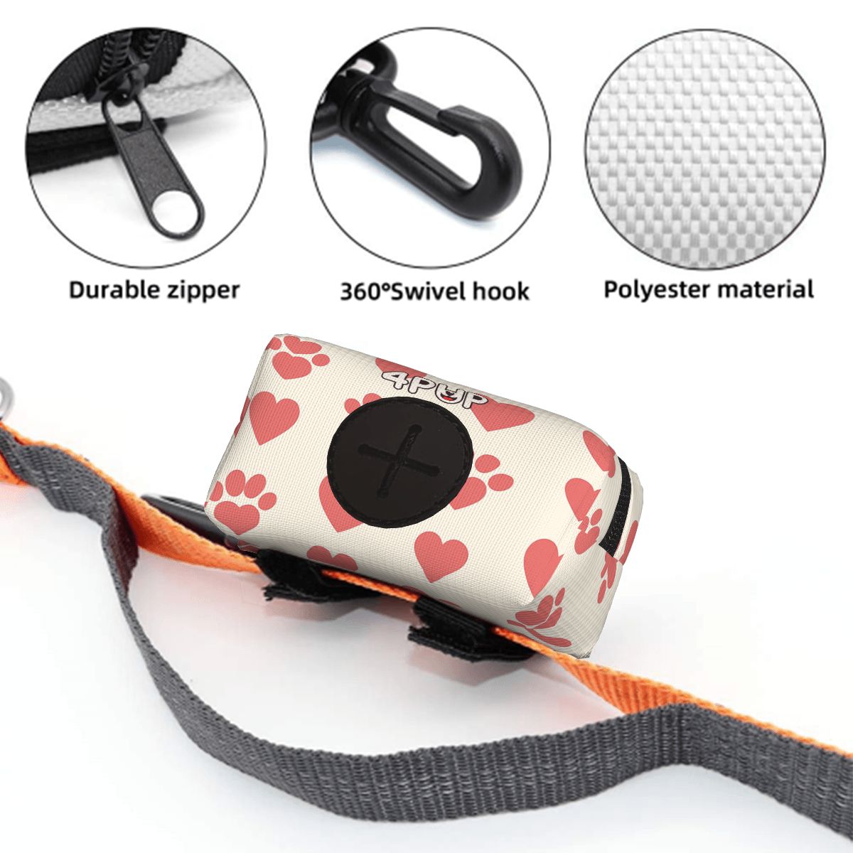 Jack  - Dog Poop Bag Holder  | Leash Attachment