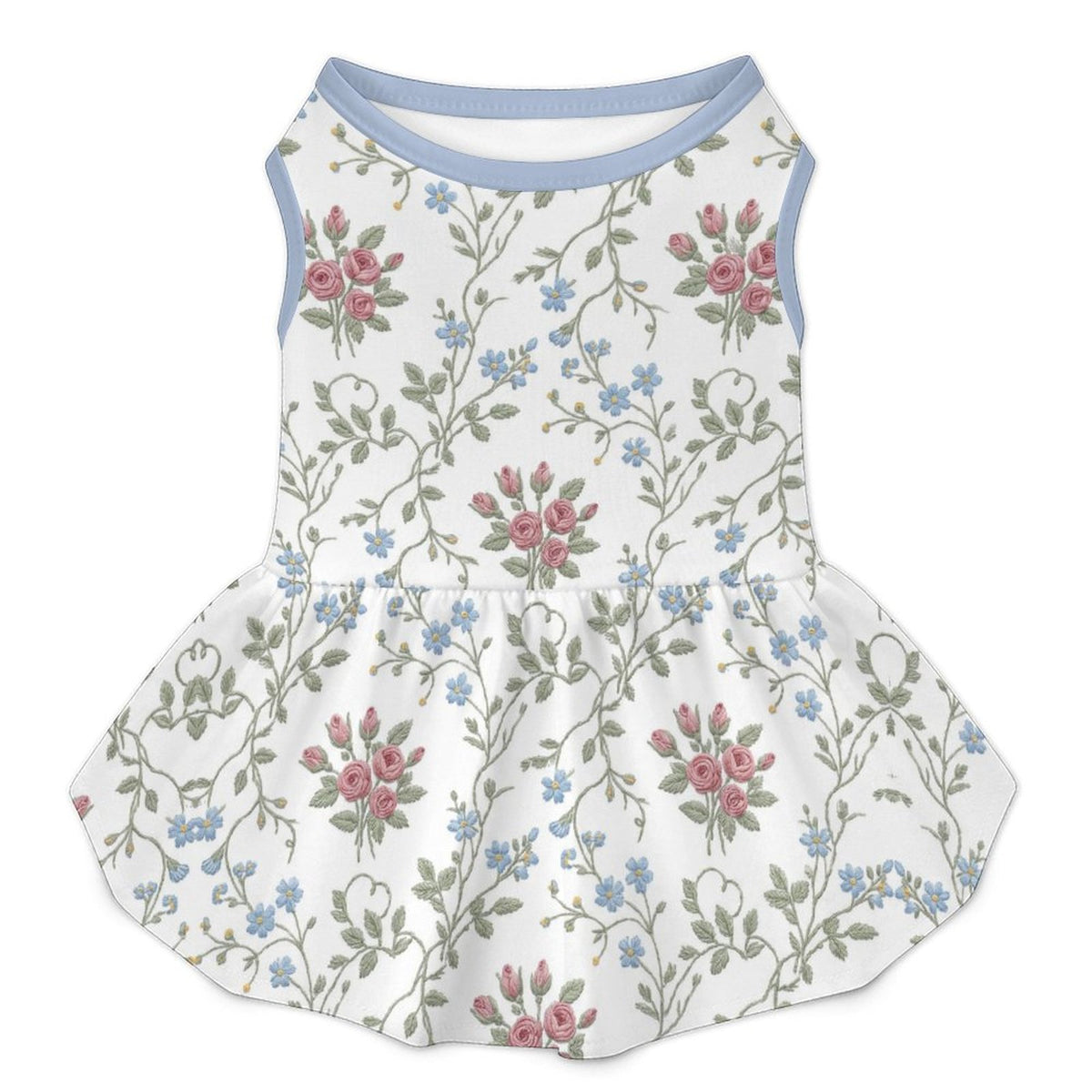 Vintage English Garden Large Dog Ruffle Dog Dress