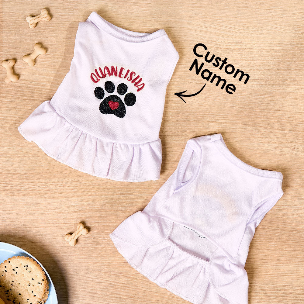 Personalized Dog Dress – Custom Embroidered Gift for Dog Lovers