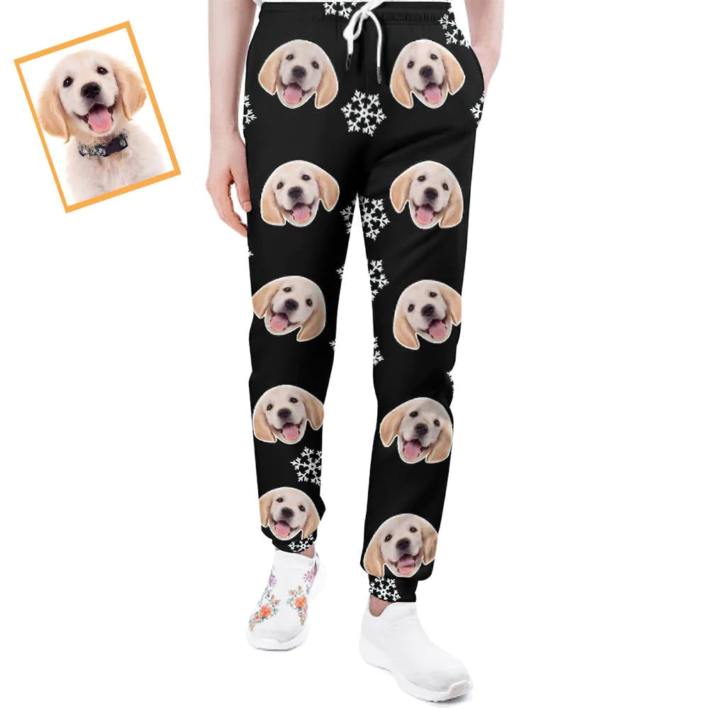 Personalized Dog Photo Joggers – Custom Casual Pants with Your Own Design