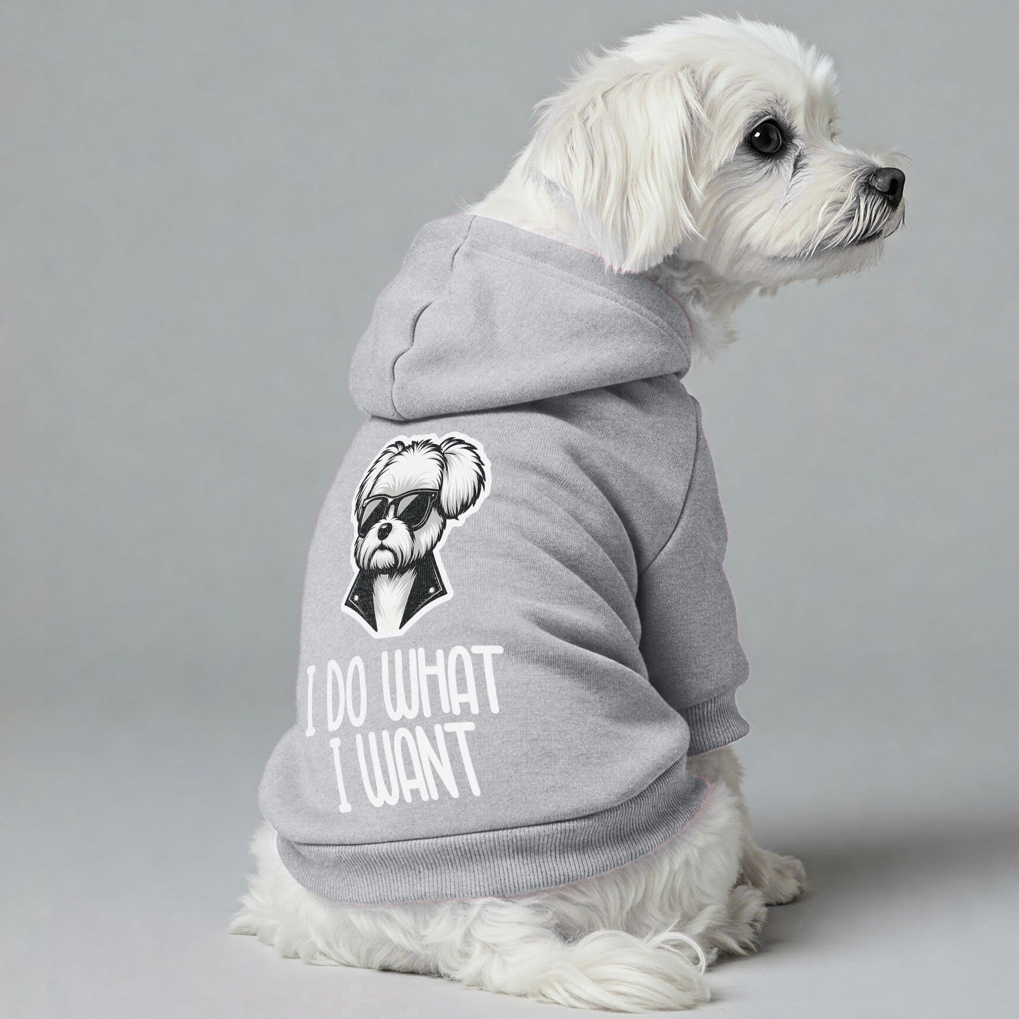 I do what I want - Maltese Dog Hoodie