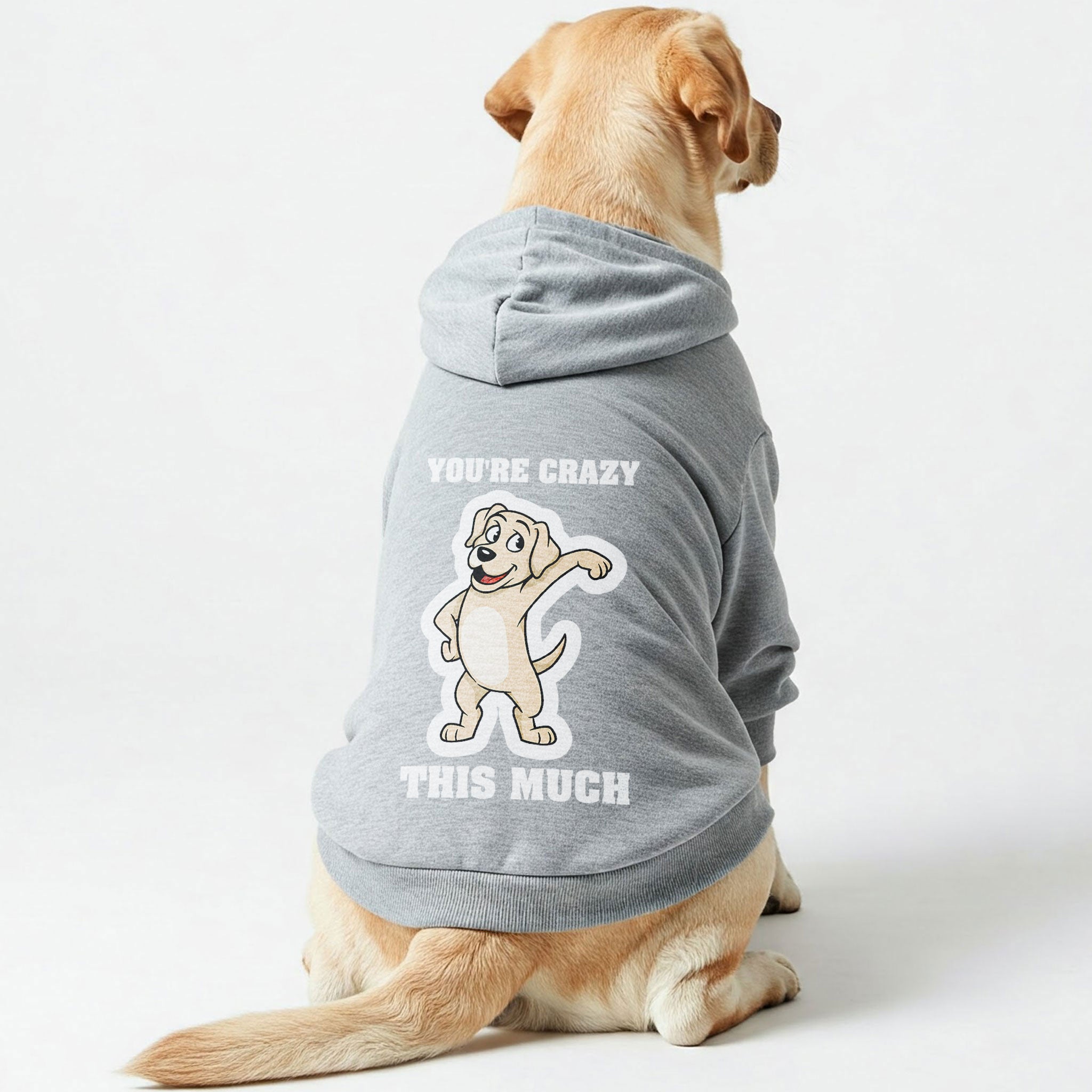 Youre crazy this much - Labrador Hoodie - Dog Clothes