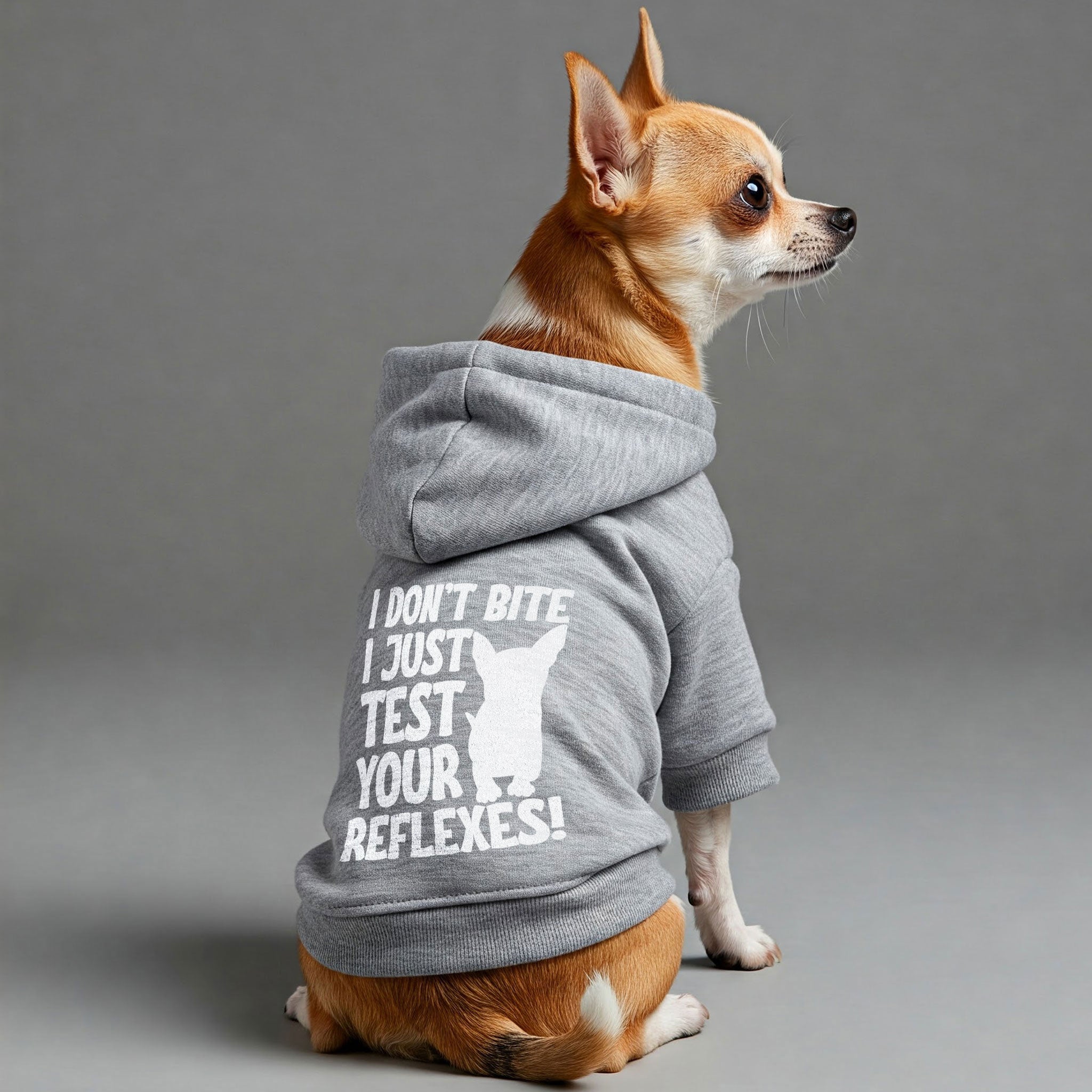 I don’t bite… I just test your reflexes! - Chihuahua Dog Hoodie