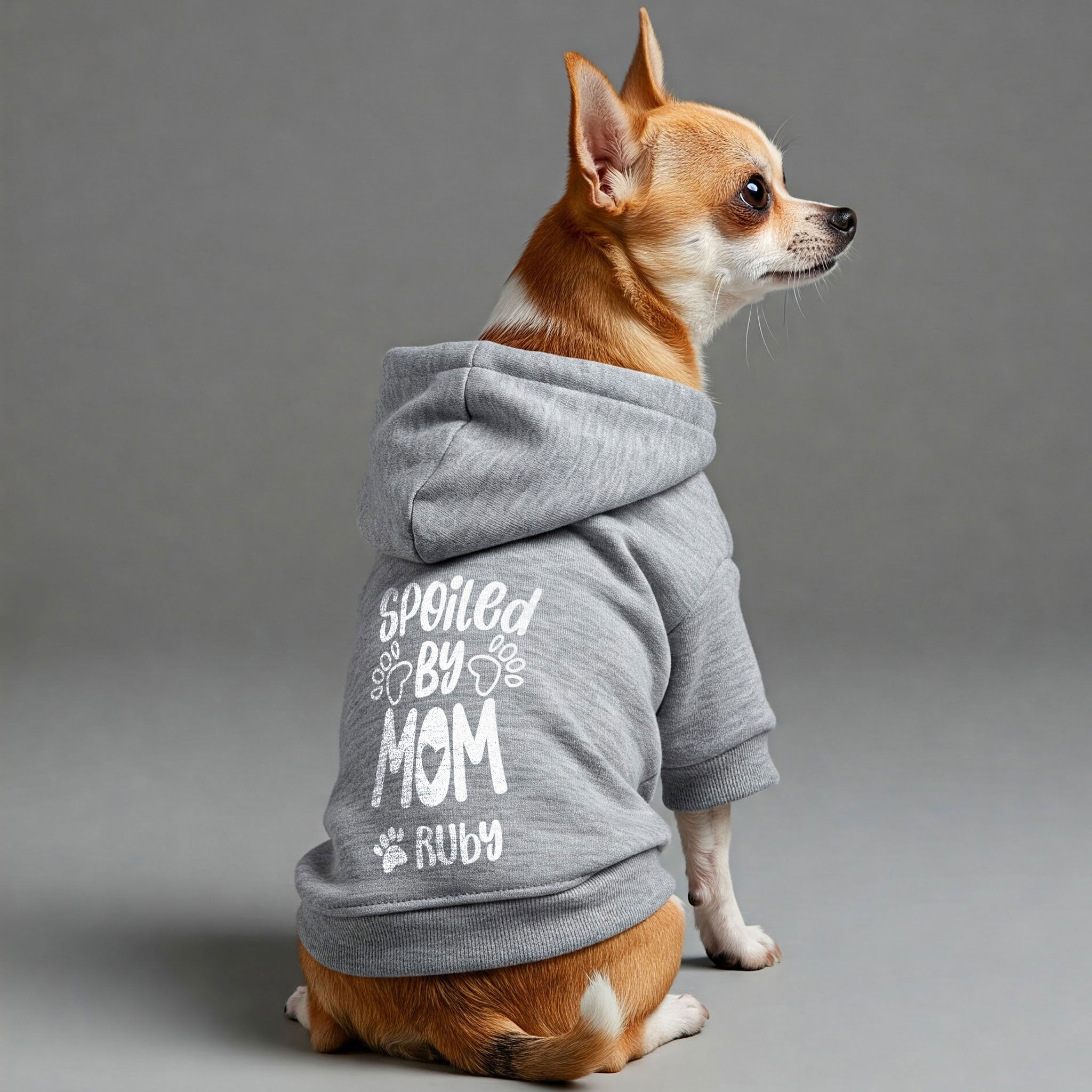Spoiled by Mom - personalized hoodie with your dog name – dog hoodie – dog clothes