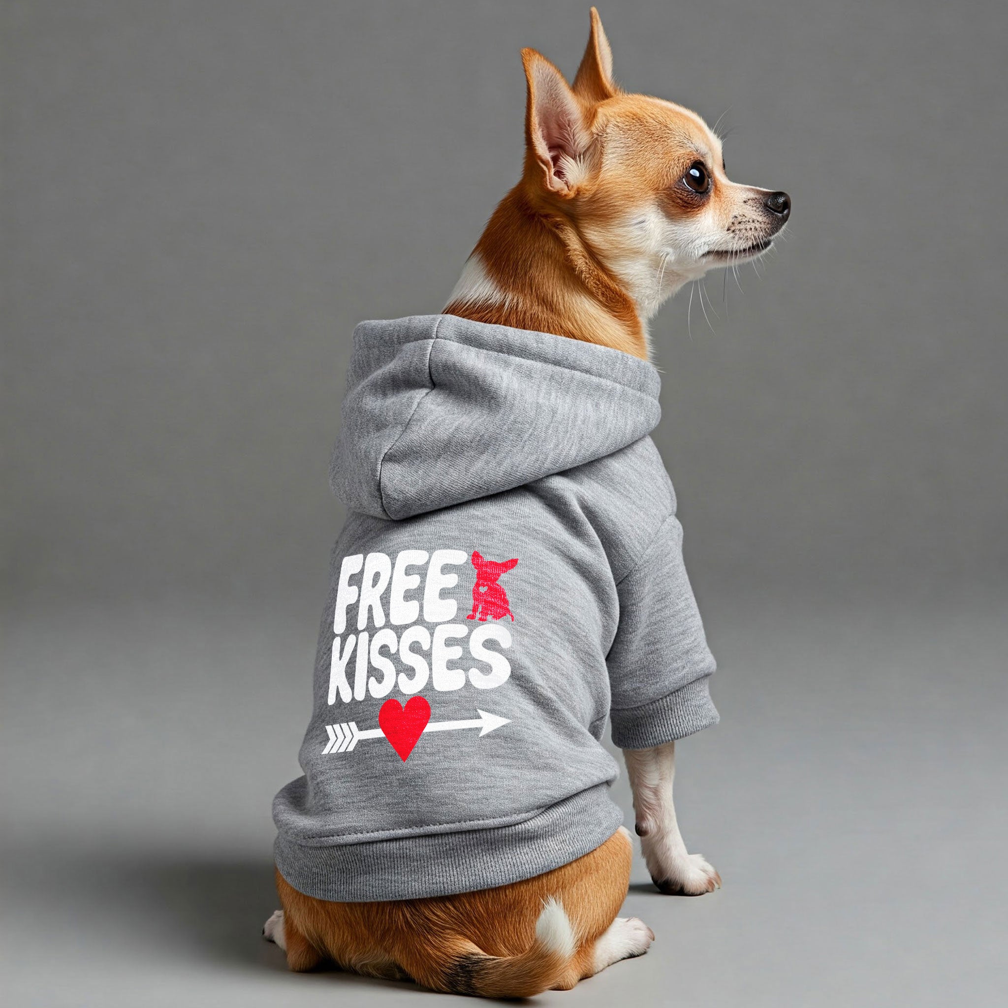 FREE KISSES - Chihuahua Dog Hoodie