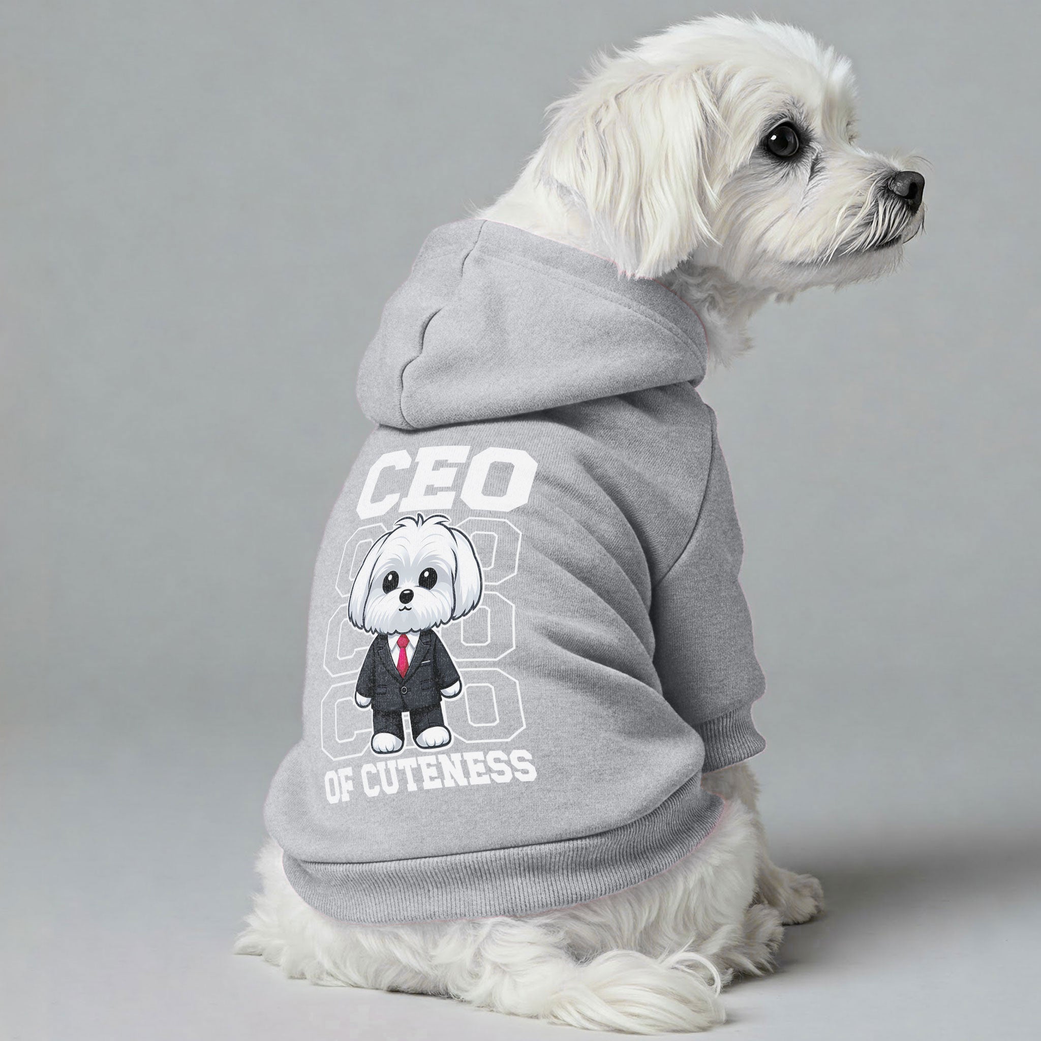 CEO of Cuteness  - Maltese Dog Hoodie