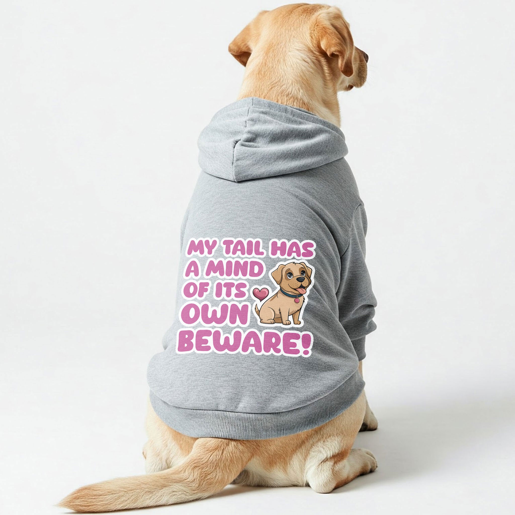 My Tail Has a Mind of Its Own… Beware! - Labrador Hoodie - Dog Clothes