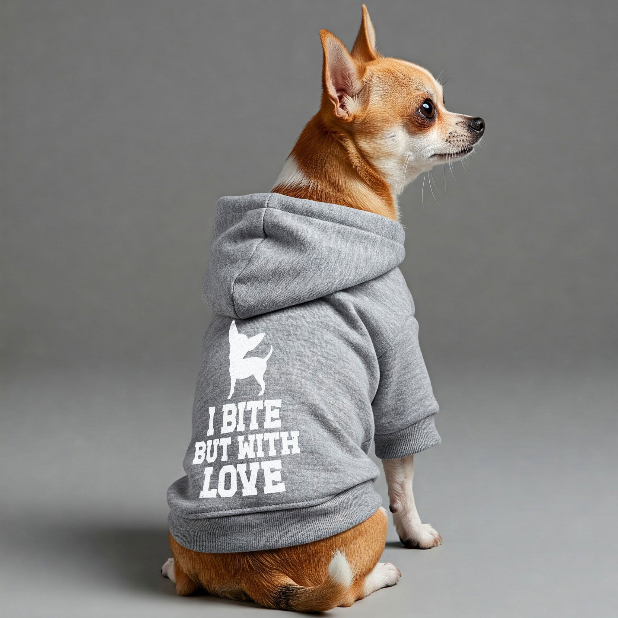 I BITE, BUT WITH LOVE - Chihuahua Dog Hoodie