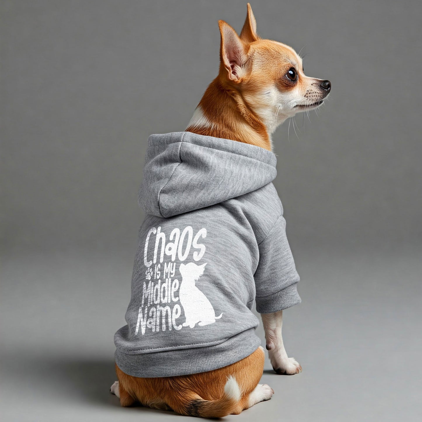 Chaos is My Middle Name - Chihuahua Dog Hoodie