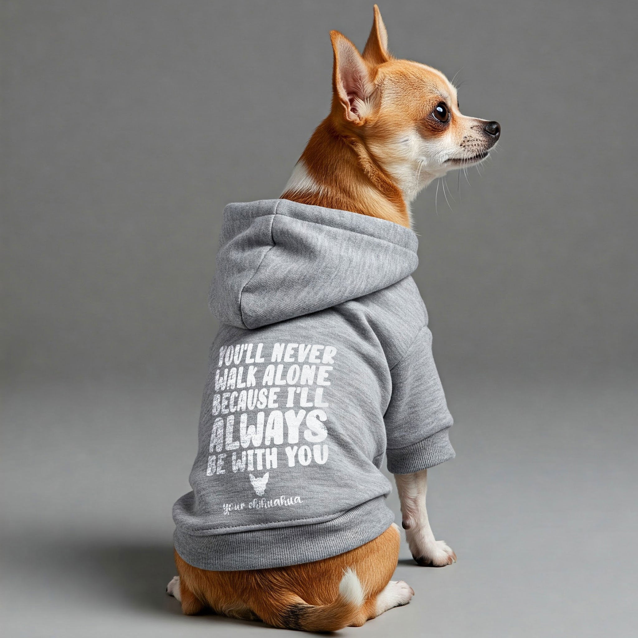 Youll never walk alone because I'll always be with you – Your Chihuahua - Chihuahua Dog Hoodie