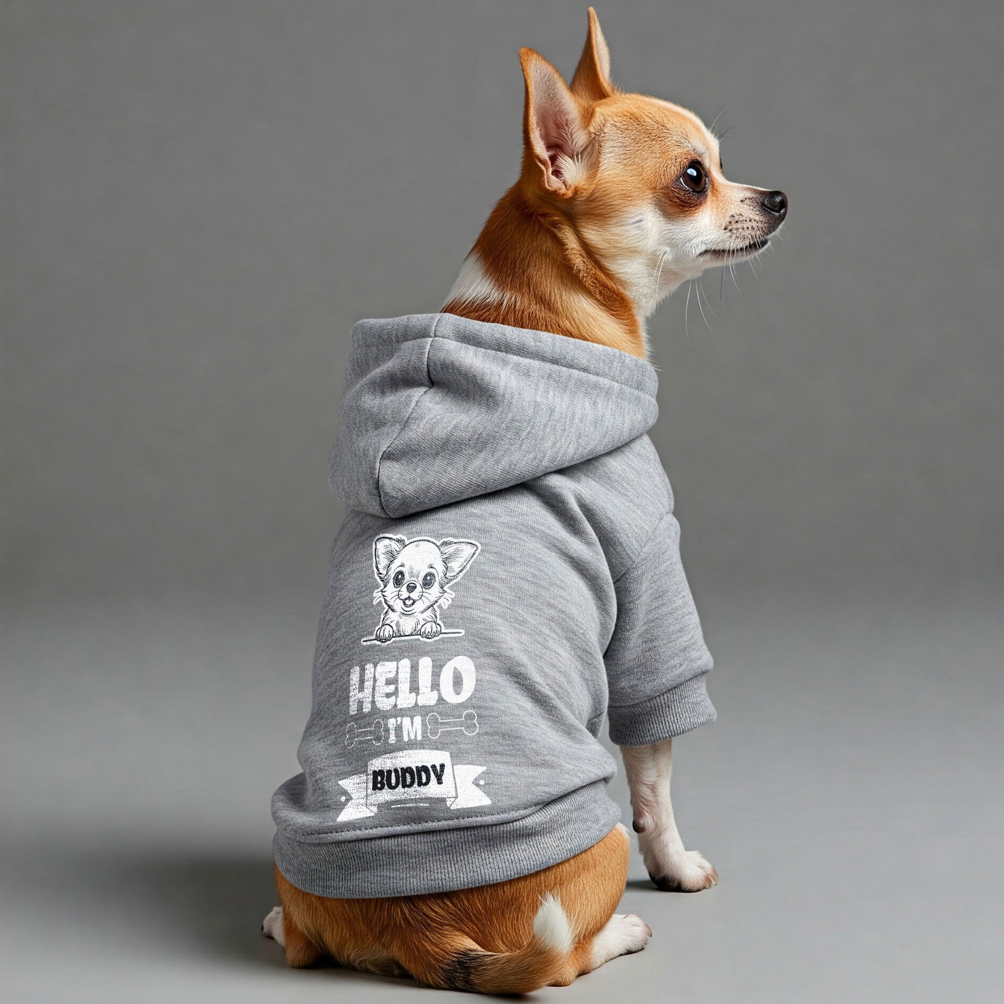 Hello - personalized hoodie with your dog name and breed – dog hoodie – dog clothes