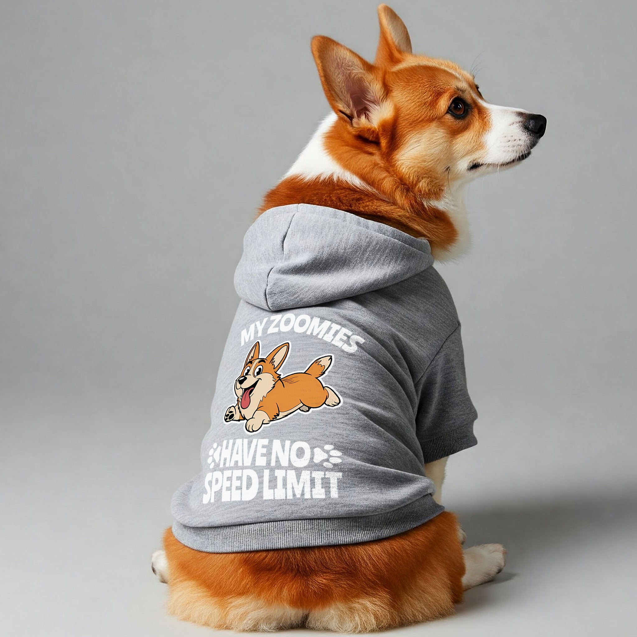 My zoomies have no speed limit - Corgi Hoodie - Dog Clothes