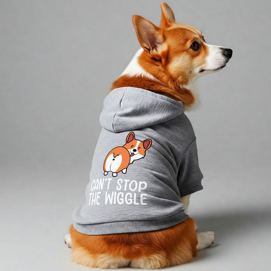 Can’t Stop the Wiggle - Corgi Hoodie - Dog Clothes