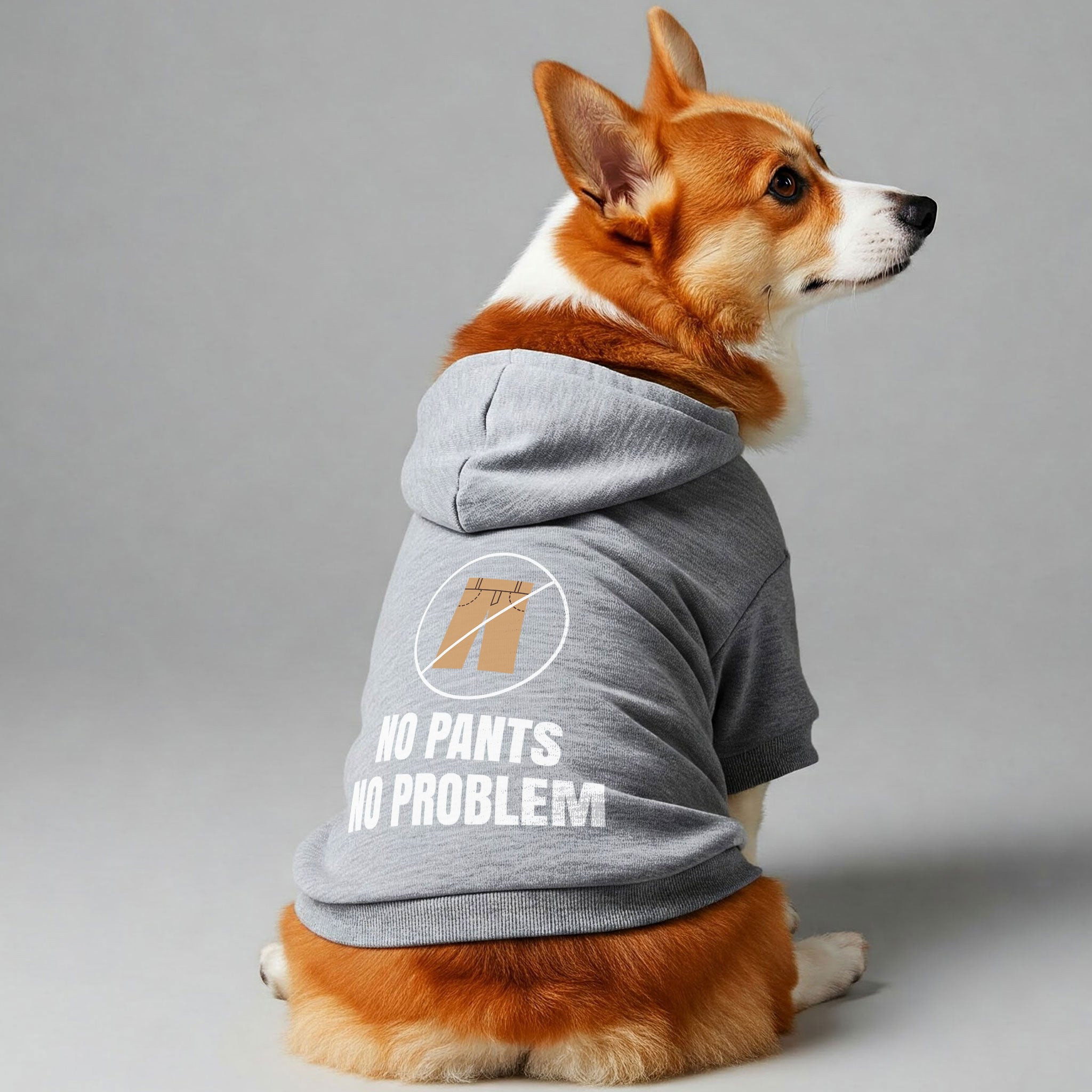 No pants, no problem – Dog Hoodie – Dog Clothes