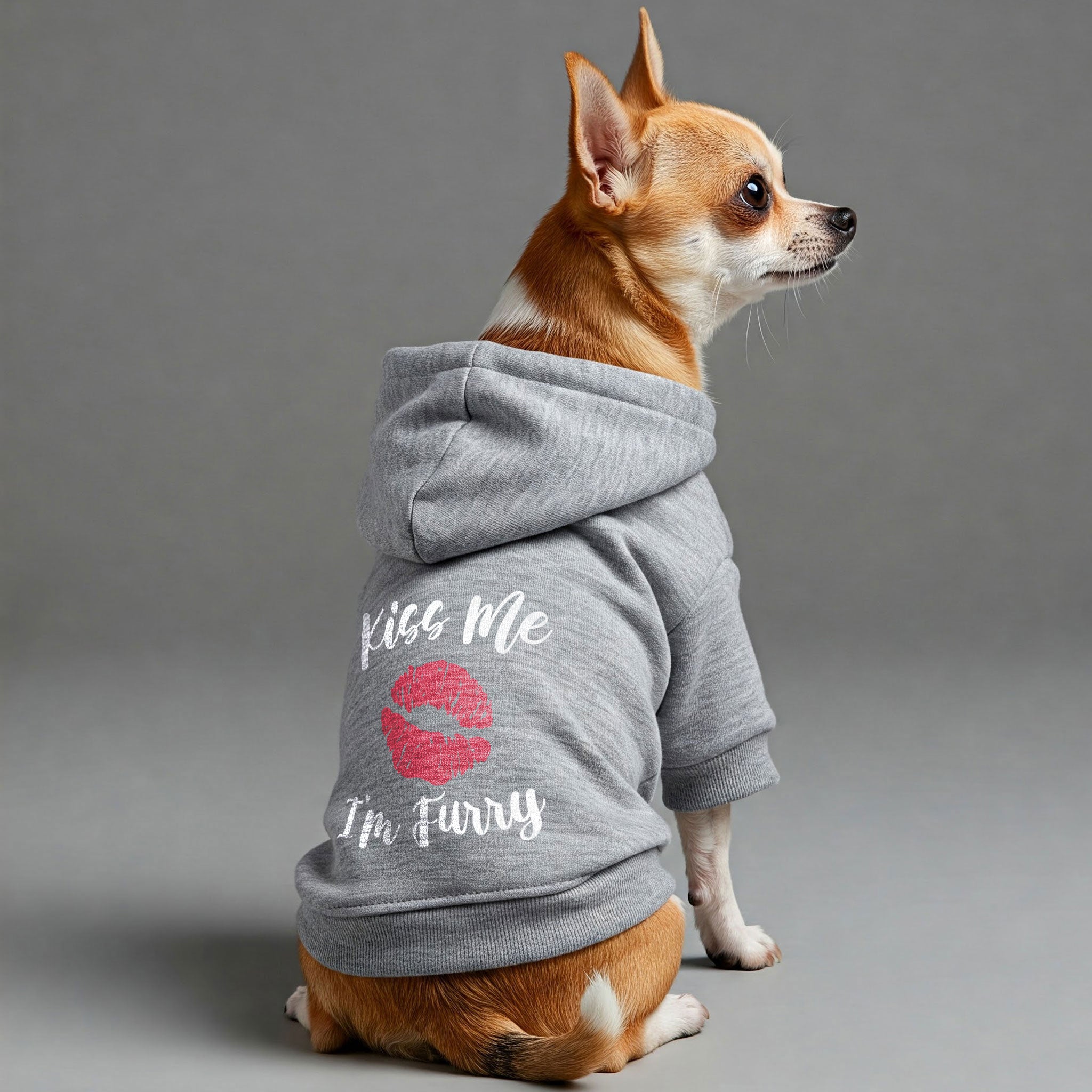 Kiss Me, I’m Furry – Dog Hoodie – Dog Clothes