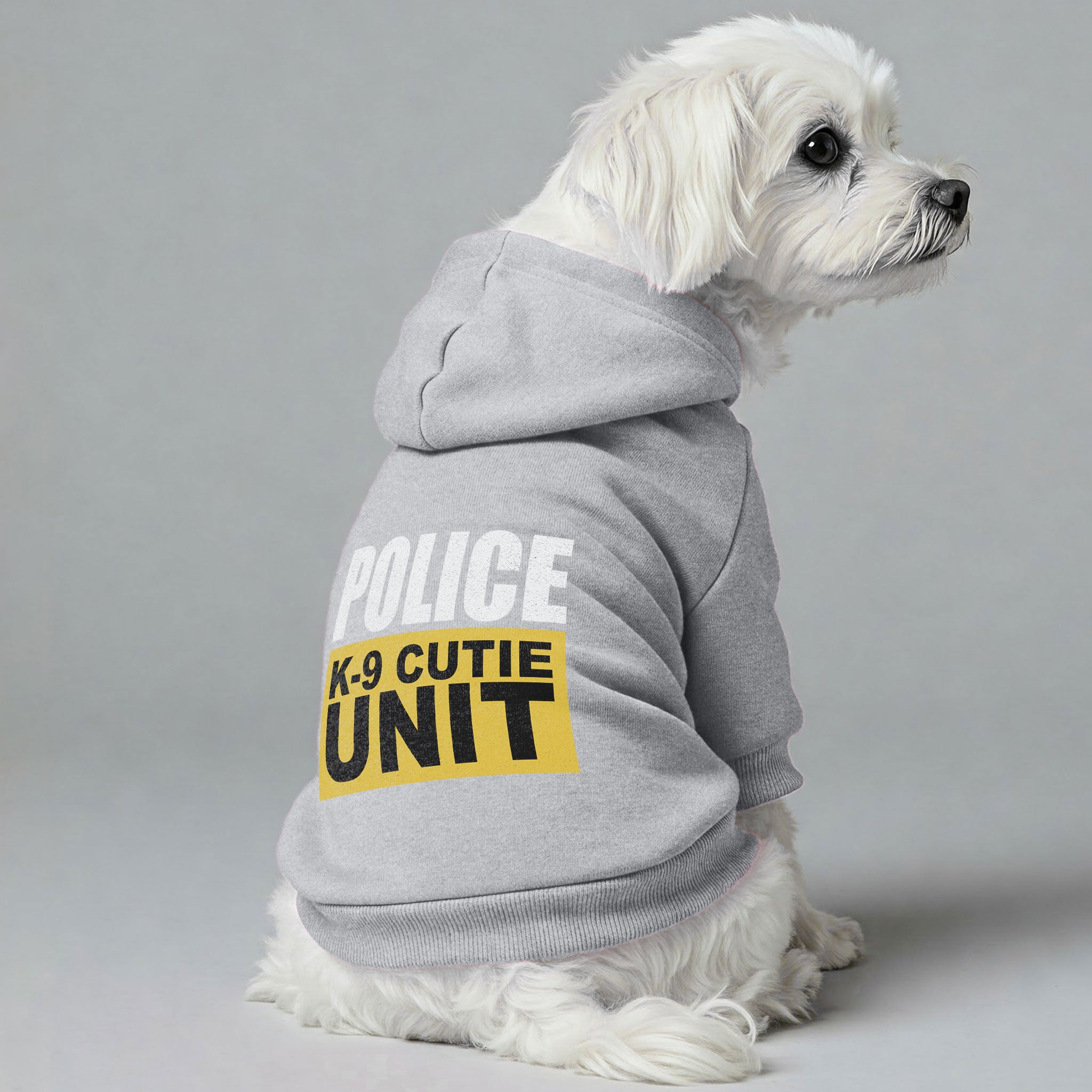 POLICE – K-9 CUTIE UNIT  - Maltese Dog Hoodie