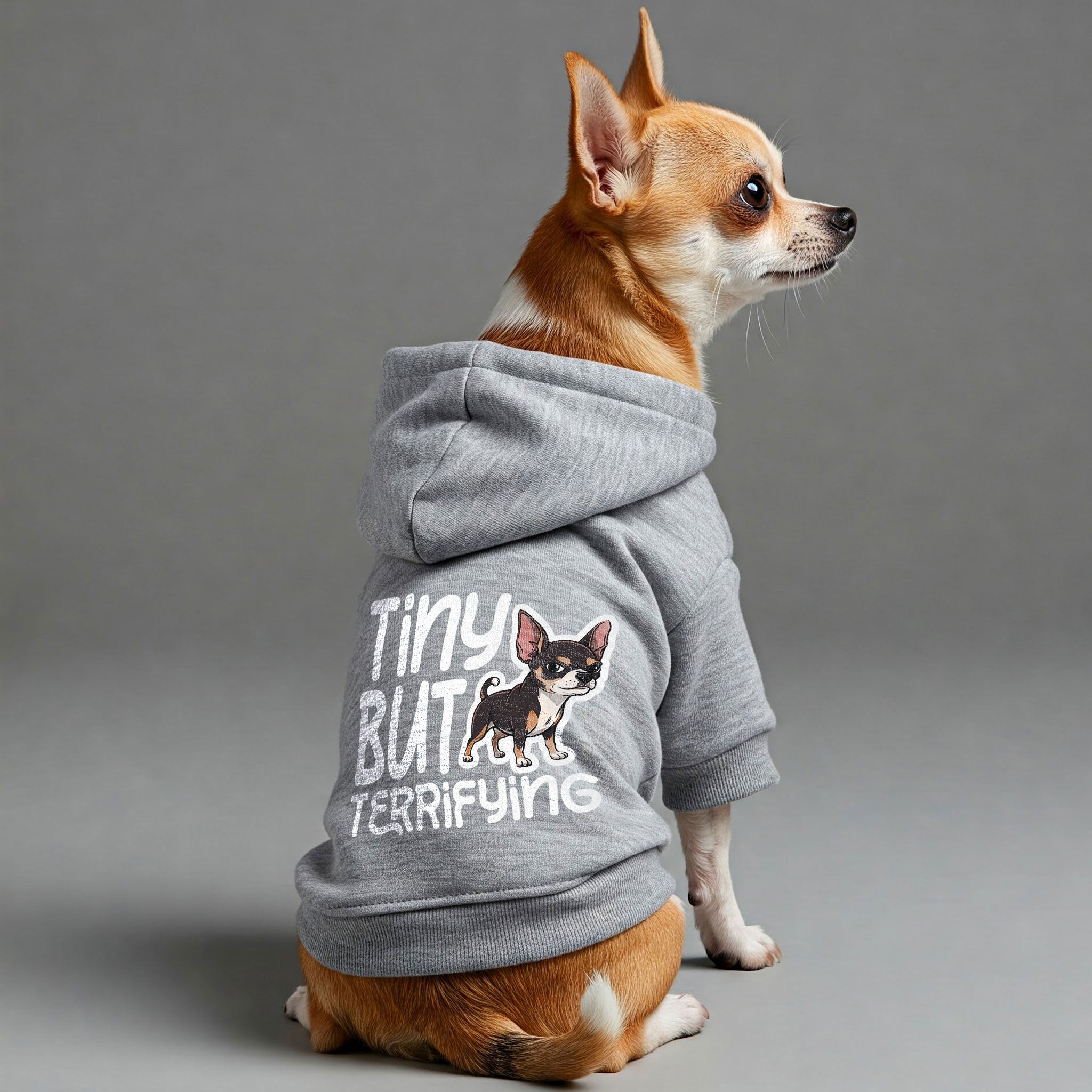 Tiny but terrifying - Chihuahua Dog Hoodie
