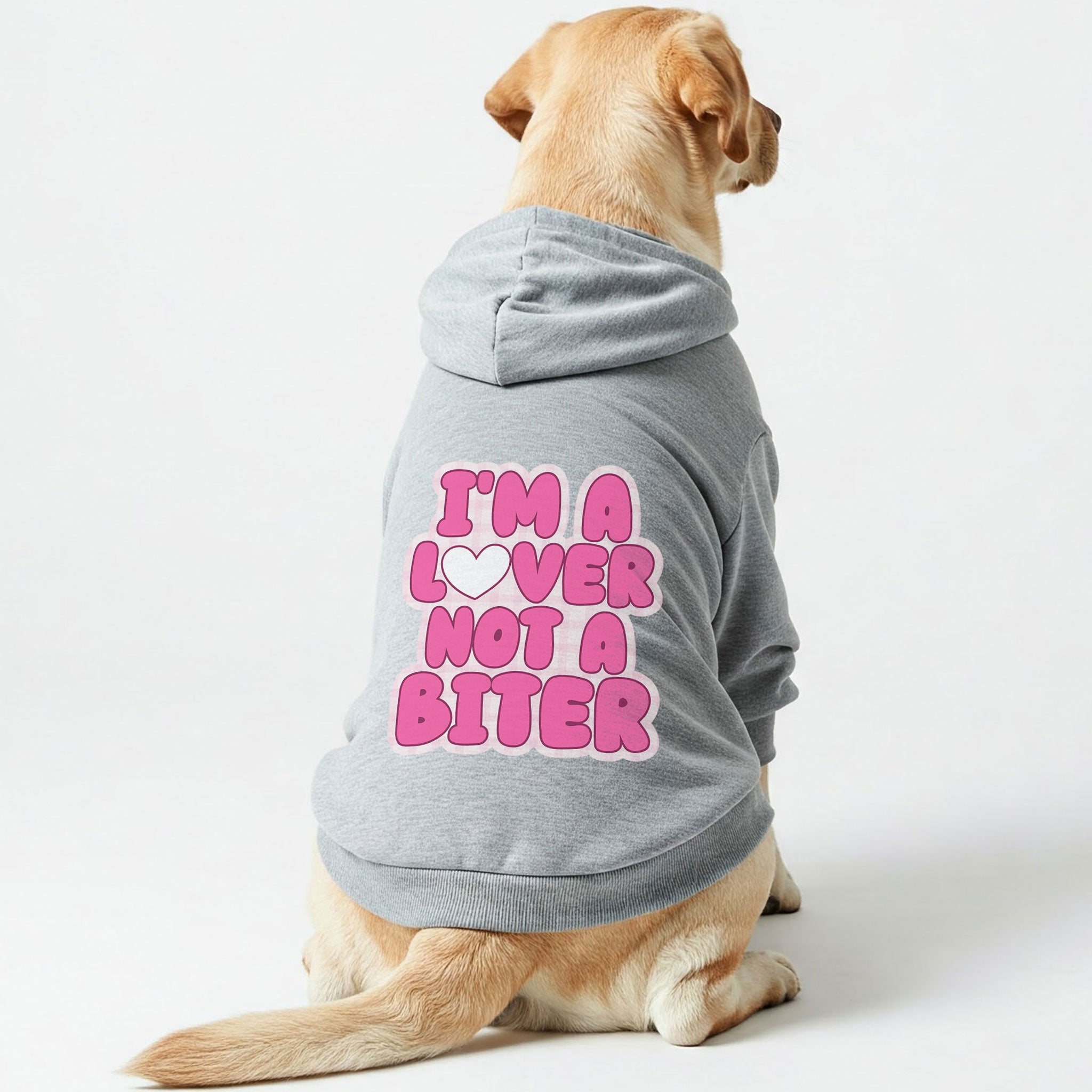 Im A Lover Not A Biter – Dog Hoodie – Dog Clothes
