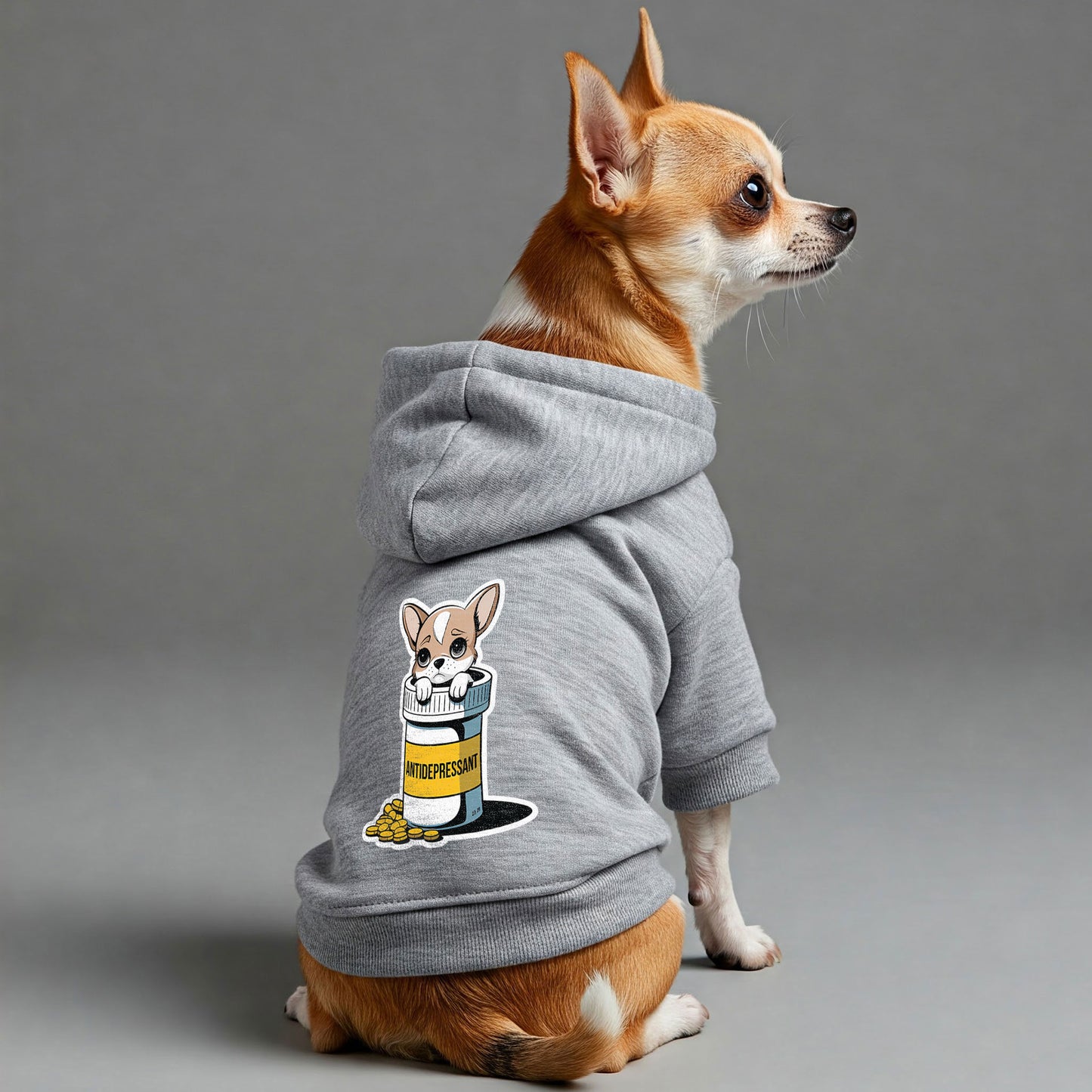 ANTIDEPRESSANT- Chihuahua Dog Hoodie