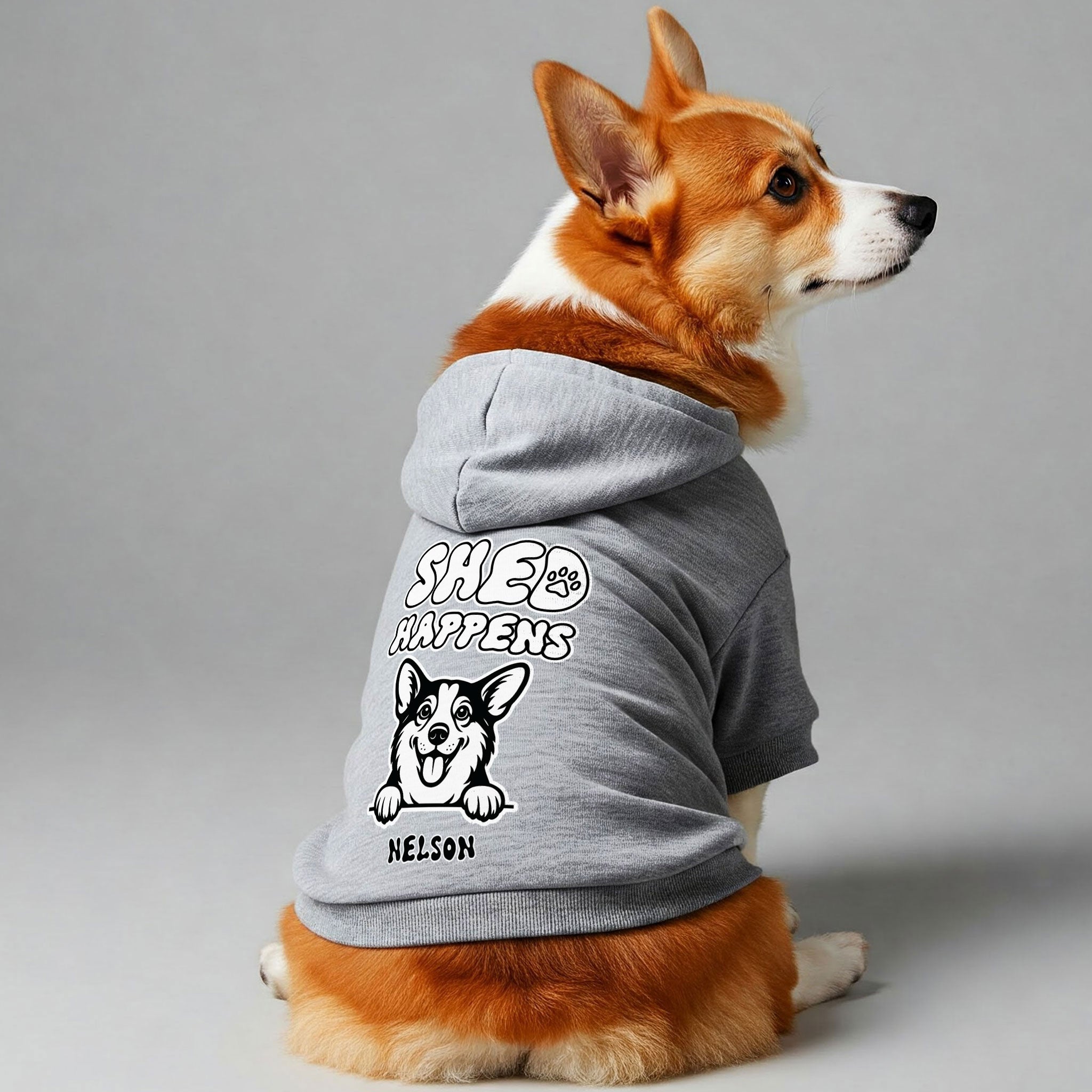 Shed Happens - personalized hoodie with your dog’s name and breed – dog hoodie – dog clothes