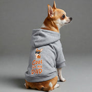 Chihuahua wearing a 'Cool Like My Dad' hoodie