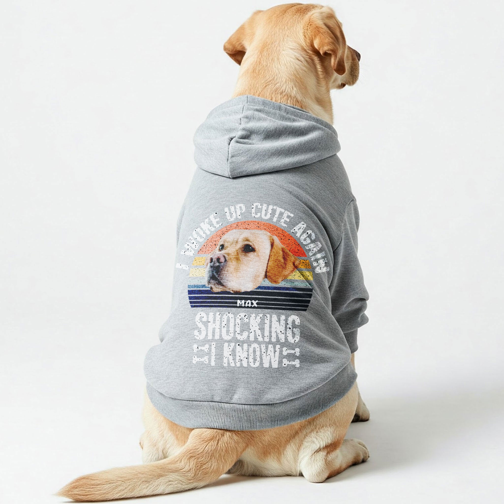 I Woke Up - Personalized hoodie with your dog’s name and Face– dog hoodie – dog clothes