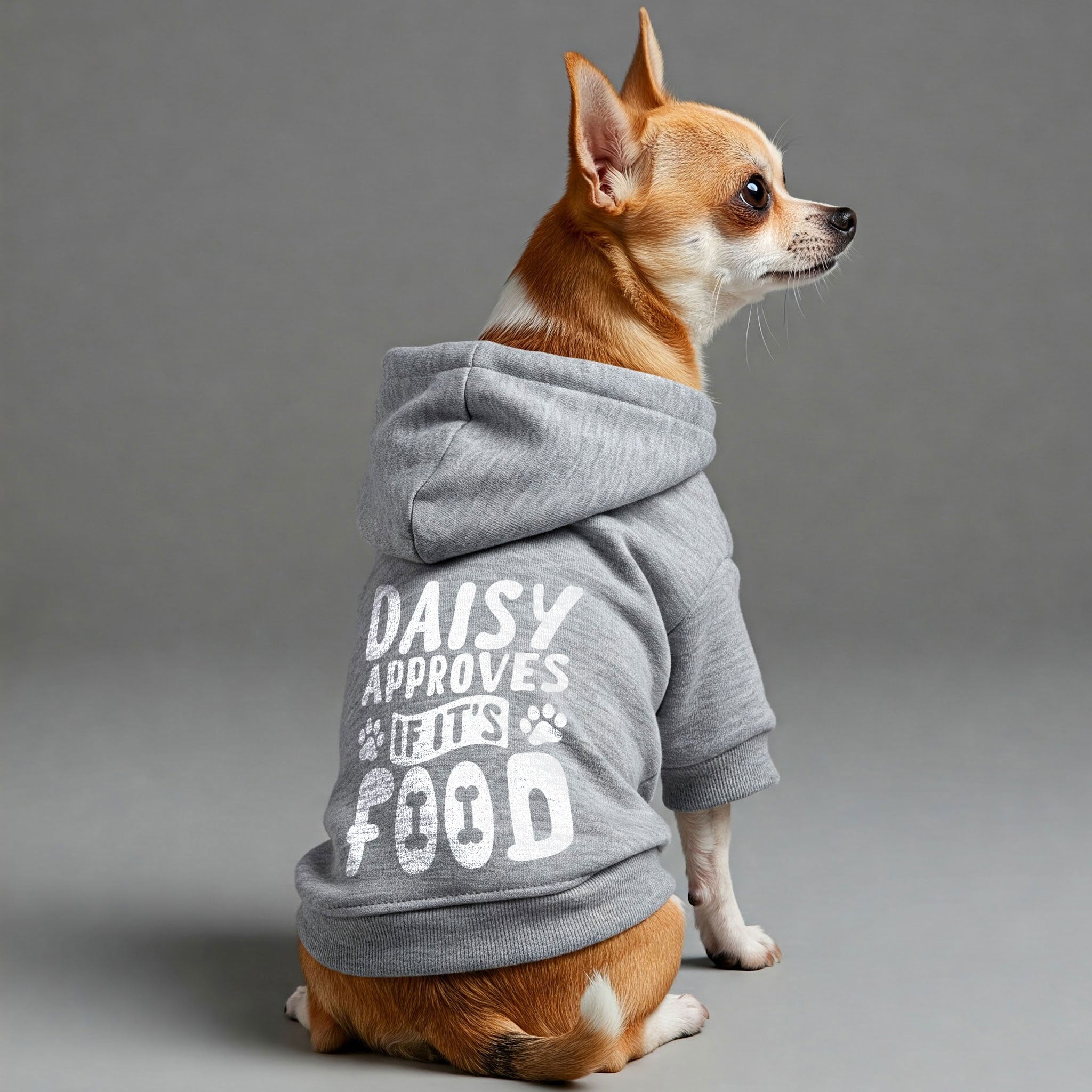 Daisy approves - personalized hoodie with your dog name – dog hoodie – dog clothes