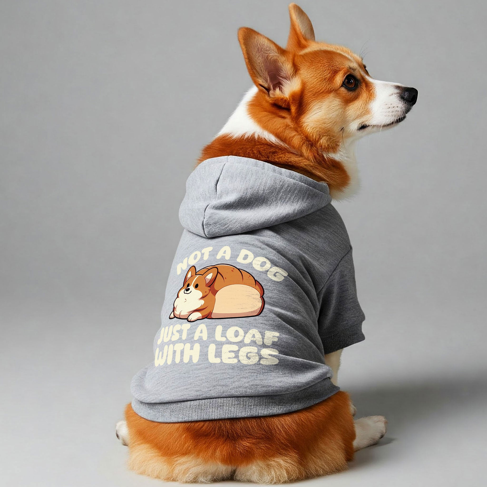 Not a Dog - Just a Loaf With Legs - Corgi Hoodie - Dog Clothes